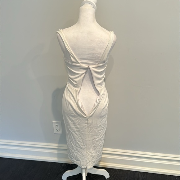 House of CB White Corset Top Flowy Bottom Maxi Dress - Picture 4 of 5